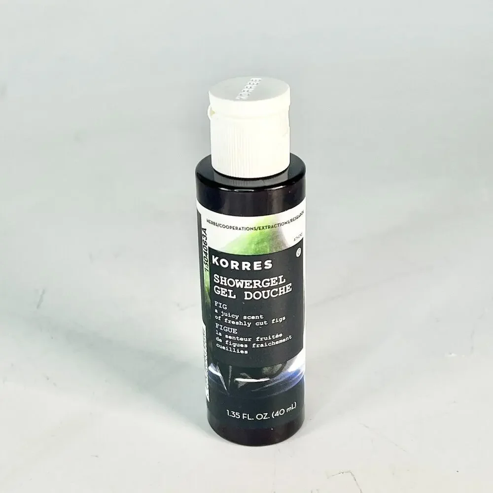 Korres Fig Shower Gel Douche Body Wash Travel 1.35 fl oz 40ml Sealed New